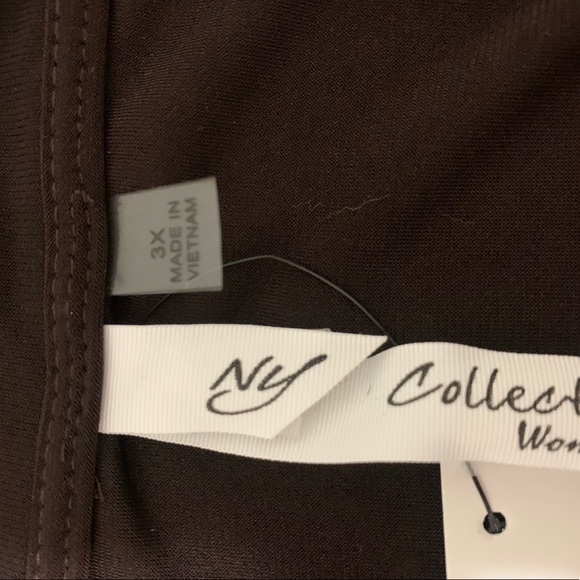 3x perfect for day or night, NY Collection Woman eye-catching flutter sleeve top - Picture 5 of 5